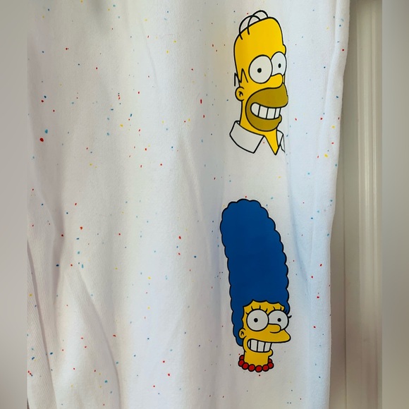 NEW SIMPSONS SWEATPANTS IN CONFETTI SPECKLED BACKGROUND SIZE XL - Picture 5 of 11